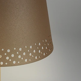 LED battery table lamp 38 cm, 2.6 W, 280 lm, IP44, brown/gold