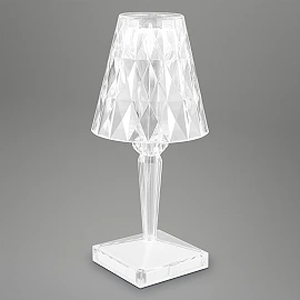 LED RGB battery table lamp 25.5 cm, 2.3 W, 65 lm, IP20, transparent (Briloner)