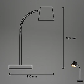 Briloner BIWO cordless LED table lamp 38.5 cm 5.5W 500lm 2700K black