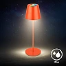 LED RGBW battery table lamp 12x36 cm, 2.5 W, 200 lm, IP44, orange, 3-in-1 bottle top (Briloner)