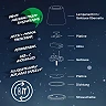LED RGBW battery table lamp Calida 12×36 cm, 2.5 W, 200 lm, IP44, bronze
