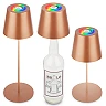 LED RGBW battery table lamp Calida 12×36 cm, 2.5 W, 200 lm, IP44, bronze