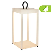 LED battery lantern LUCA 13x31.5 cm, 5 W, 450 lm, IP44, beige