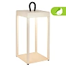 LED battery lantern LUCA 13x31.5 cm, 5 W, 450 lm, IP44, beige