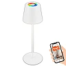 Smart LED battery table lamp Coloris 10.5×36 cm, 3.5 W, 280 lm, IP44, white