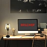 Table lamp 35.5 cm, 1×E27 max. 10 W, black, smoked glass (Briloner)