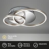 LED ceiling light FRAME 39x30 cm, 30 W, 2400 lm, IP20, chrome aluminium