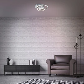 LED griestu lampa FRAME 39x30 cm, 30 W, 2400 lm, IP20, hromēts alumīnijs