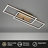 LED ceiling light FRAME DOT 56 cm, 30 W, 2850 lm, IP20, brown-gold (Briloner)