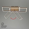 LED ceiling light FRAME DOT 56 cm, 30 W, 2850 lm, IP20, brown-gold (Briloner)