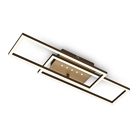 LED griestu lampa FRAME DOT 56 cm, 30 W, 2850 lm, IP20, brūni zeltīta (Briloner)