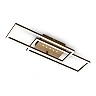LED ceiling light FRAME DOT 56 cm, 30 W, 2850 lm, IP20, brown-gold (Briloner)