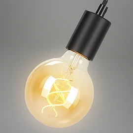 Ceiling light Ø 100 cm, 5×E27, black (Briloner)