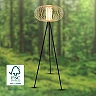 Floor lamp 153 cm, 1×E27 max 10W, bamboo wood colour (Briloner)