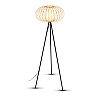Floor lamp 153 cm, 1×E27 max 10W, bamboo wood colour (Briloner)