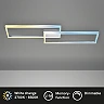 CCT ceiling LED lamp 119.5 cm, 45W, max 5000 lm, aluminium/chrome (Briloner)