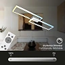 CCT ceiling LED lamp 119.5 cm, 45W, max 5000 lm, aluminium/chrome (Briloner)