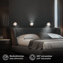 LED battery wall light TARI 1.6W 160lm CCT, dimmable, USB-C, beige (Briloner)