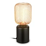 Table lamp RIST, E27 socket, wire mesh, rosegold (Briloner)