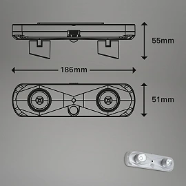 Briloner 2x LED Sensor Light, 60°, 3xAAA, 35lm, 2275-024