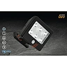 Function outdoor light "LERO", 6 LED module, 0.48W, IP54, with motion detector - 2276-066