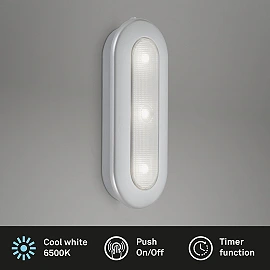 Briloner ROW Push LED light, 0,4W, 68lm, 6500K, 2280-014