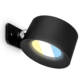 TARI wall light, adhesive magnetic, 3W, 210lm, black