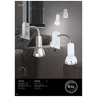 PAKU plug-in light 1xE14 titanium (Briloner 2739014P)