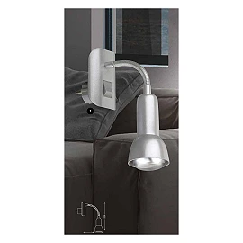 PAKU plug-in light 1xE14 titanium (Briloner 2739014P)