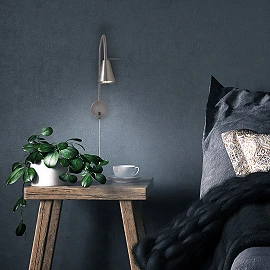 Flexible wall light, 45 cm, 1xGU10, 5W, 400 lm, matt nickel