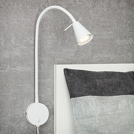 Flexible wall light, 45 cm, 1xGU10, 5W, 400lm, white (Briloner)