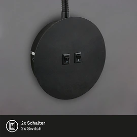 Backlight wall lamp 39 cm, 1×E14 max 10W, black (Briloner 2178015)