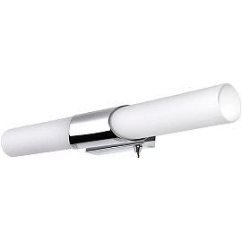 Vannas istabas gaismeklis ar slēdzi 2 x E14 max. 40W, IP20, hroms, BRILONER - 2548-028