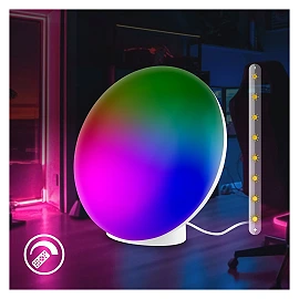 TARA RGBIC+CCT USB mood table lamp with remote, white (BRILONER 7665016)