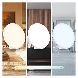 TARA RGBIC+CCT USB mood table lamp with remote, white (BRILONER 7665016)