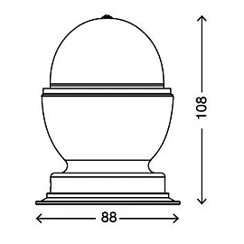 LED galda lampa Disco Light RGB, 3W, melna