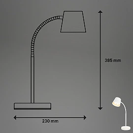 500lm Briloner Biwo Cordless Table Lamp white or black