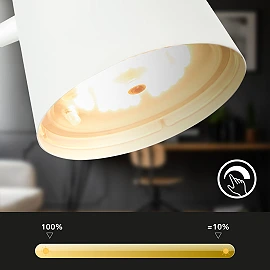 500lm Briloner Biwo Cordless Table Lamp white or black