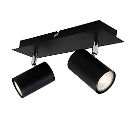 Spot gaismeklis "RUN" 2x GU10, melns/balts - 2857-02x Briloner