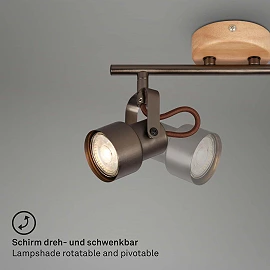 Briloner Tahun Swivel Ceiling Spot - Antique Grey