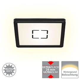 12W, LED light panel, 1400Lm, 4000K - square, surface mounted, Briloner, 3174-015