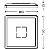12W, LED light panel, 1400Lm, 4000K - square, surface mounted, Briloner, 3174-015