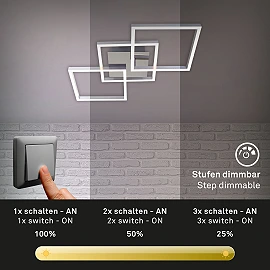 30W, square, LED ceiling lamp, 3900lm, 3000K, 3217-018