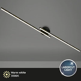 LED Ceiling Light Briloner 135 cm, 24 W, 2800 lm, black
