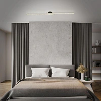 LED griestu lampa Briloner 135 cm, 24 W, 2800 lm, melna