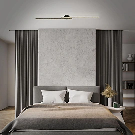 LED Ceiling Light Briloner 135 cm, 24 W, 2800 lm, black
