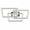 LED Ceiling Lamp Briloner 800×495 mm, 57 W, 6300 lm, aluminum chrome