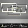 LED Ceiling Lamp Briloner 800×495 mm, 57 W, 6300 lm, aluminum chrome