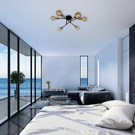 Ceiling Light Briloner Ø55.5 cm, 6x E27, black