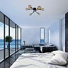 Ceiling Light Briloner Ø55.5 cm, 6x E27, black